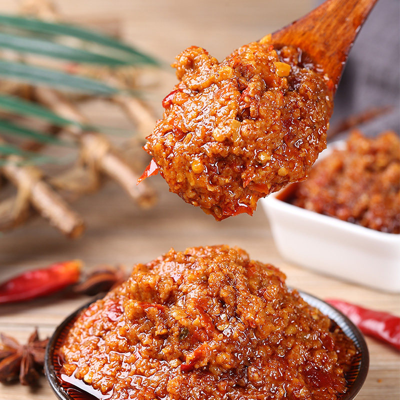 青海特产乐都蒜蓉辣椒酱农家自制大蒜剁椒酱火锅蘸料调味料500克