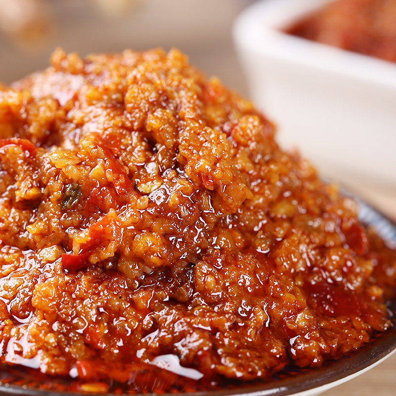 青海特产乐都蒜蓉辣椒酱农家自制大蒜剁椒酱火锅蘸料调味料500克