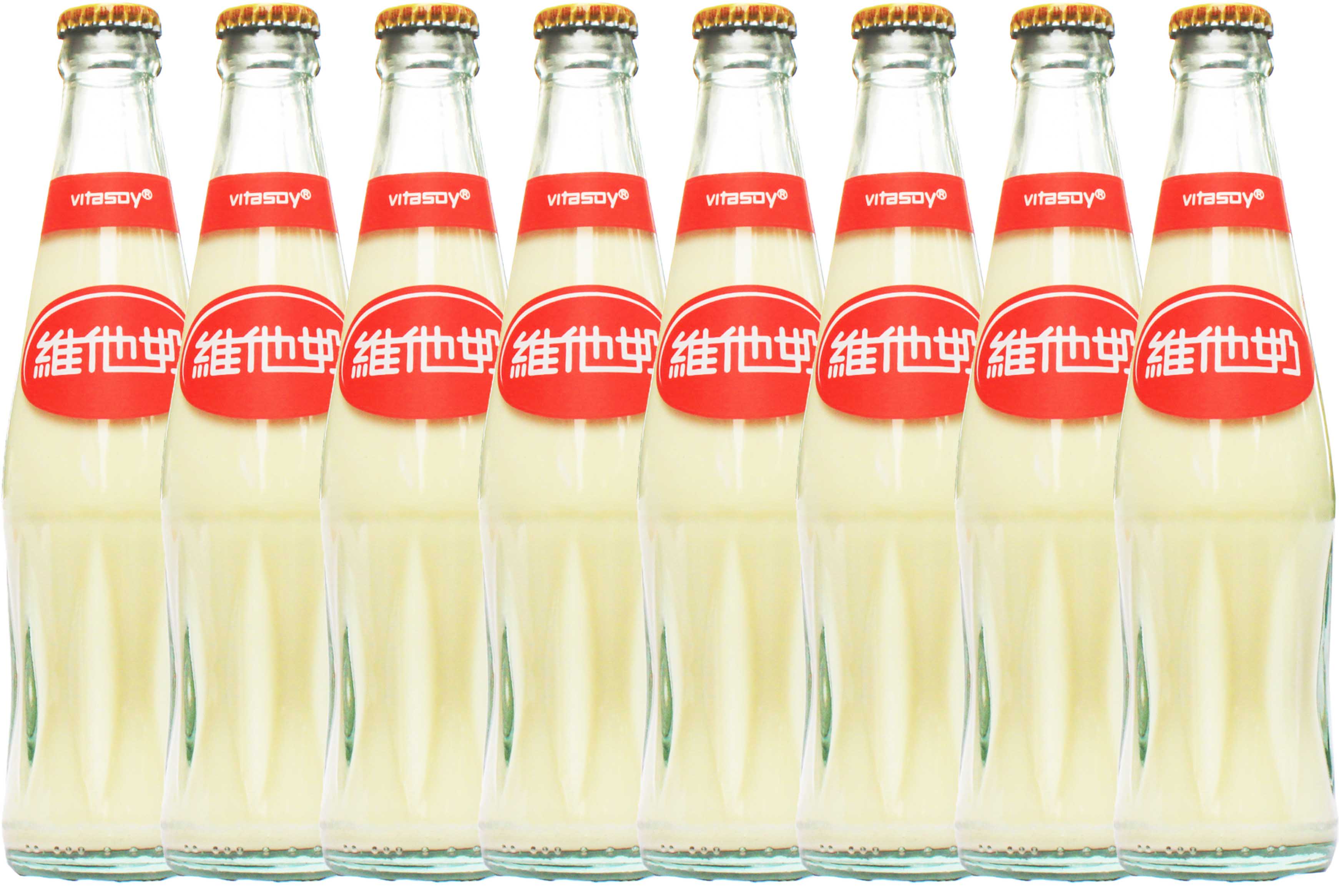 吸管开瓶器维他原味豆奶236ml8瓶玻璃瓶饮料江浙沪豆浆