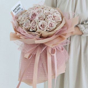 包花韩素纸星空雾面纸彩色防水雾光纸鲜花店包装 花束纸 纸材料韩式