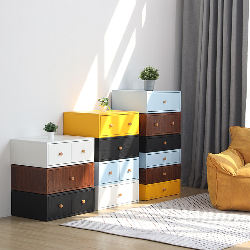 > 北欧单个抽屉实木二三四五六七斗柜烤漆现代简约客厅卧室ins 柜子