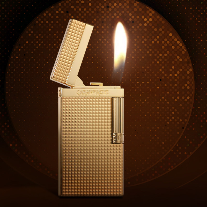 正品caranache凯兰帝火石气体打火机cd40侧滑高档充气打火机