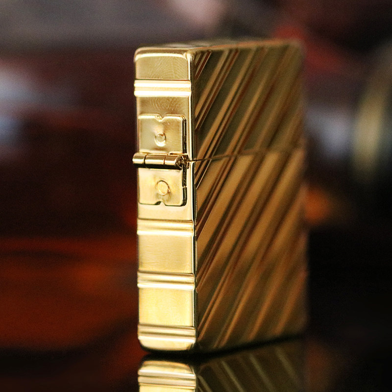 zippo打火机1935复刻斜纹深雕24k镀金煤油高档创意日本