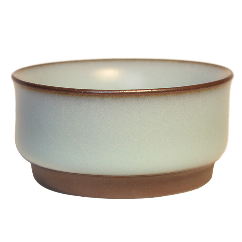 茶具开片青瓷人间铁足紫口汝窑陶瓷三希台湾茶杯