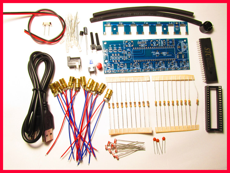 套件竖琴激光单片机电子琴音乐diy电子电子制制作diy套件