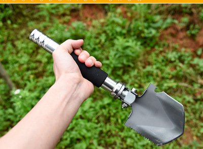 碳钢迷您折叠军工铲棍中刀防身武器救生野营铁锹工兵铲