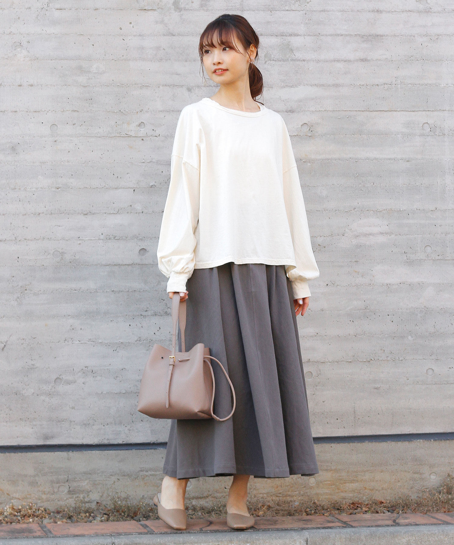 annuus日系crisp复古纯棉半身裙新百搭高腰显瘦半身裙