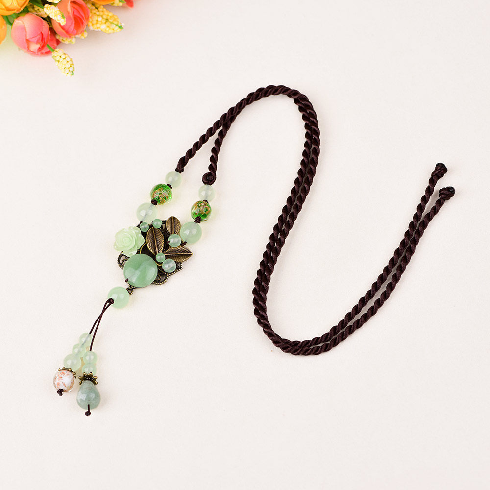 民族风长款项链吊坠简约百搭复古古风挂件脖子项链