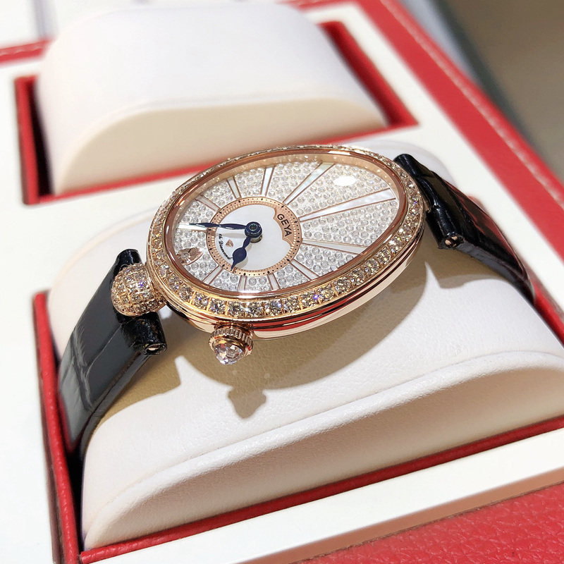 新款正品格雅手表满天星女表鹅蛋时尚镶钻女士国产腕表