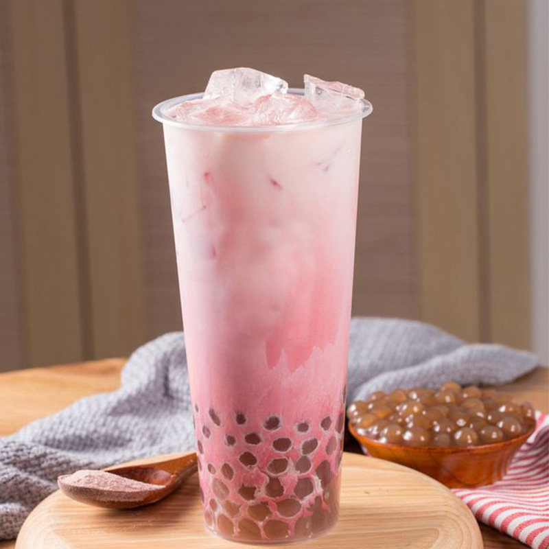 晶花草莓果奶 晶花草莓奶茶 奶茶店专用奶茶粉1000g 奶茶原料