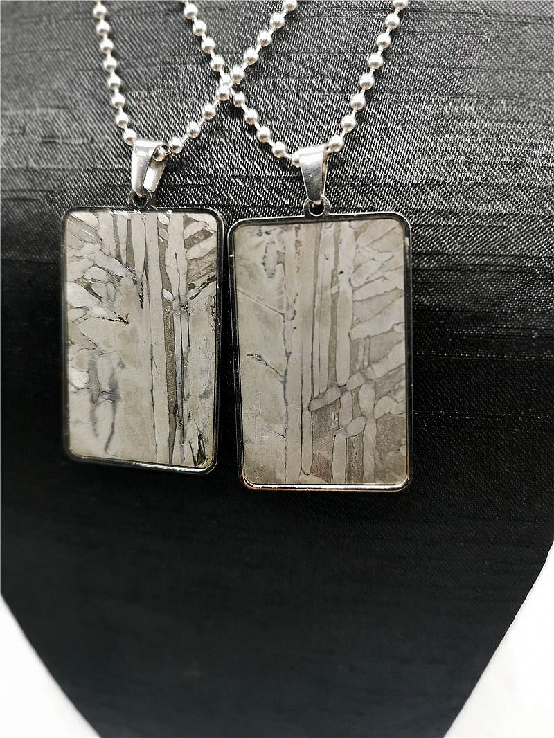 陨石流星雨橄榄陨铁牌子吊坠天铁项坠男款保真项坠