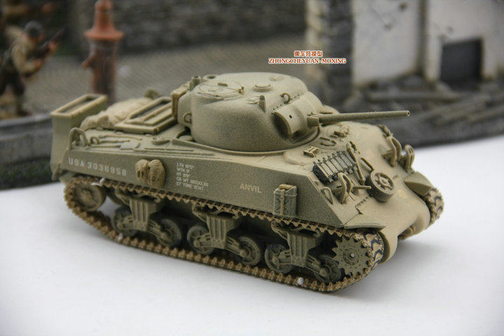 corgi狗仔谢尔曼坦克兵人地台场景模型车模