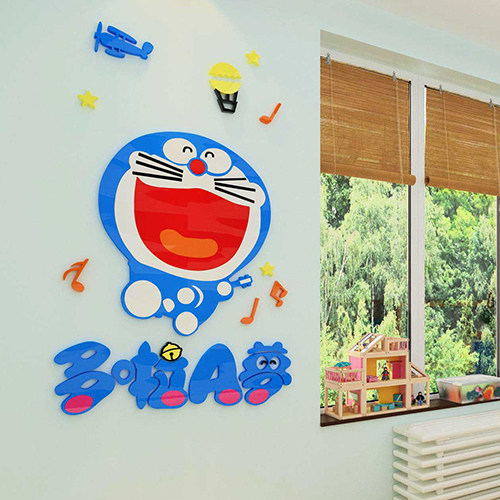 哆啦幼儿园墙壁背景墙背景亚克力贴画墙面墙贴立体墙贴