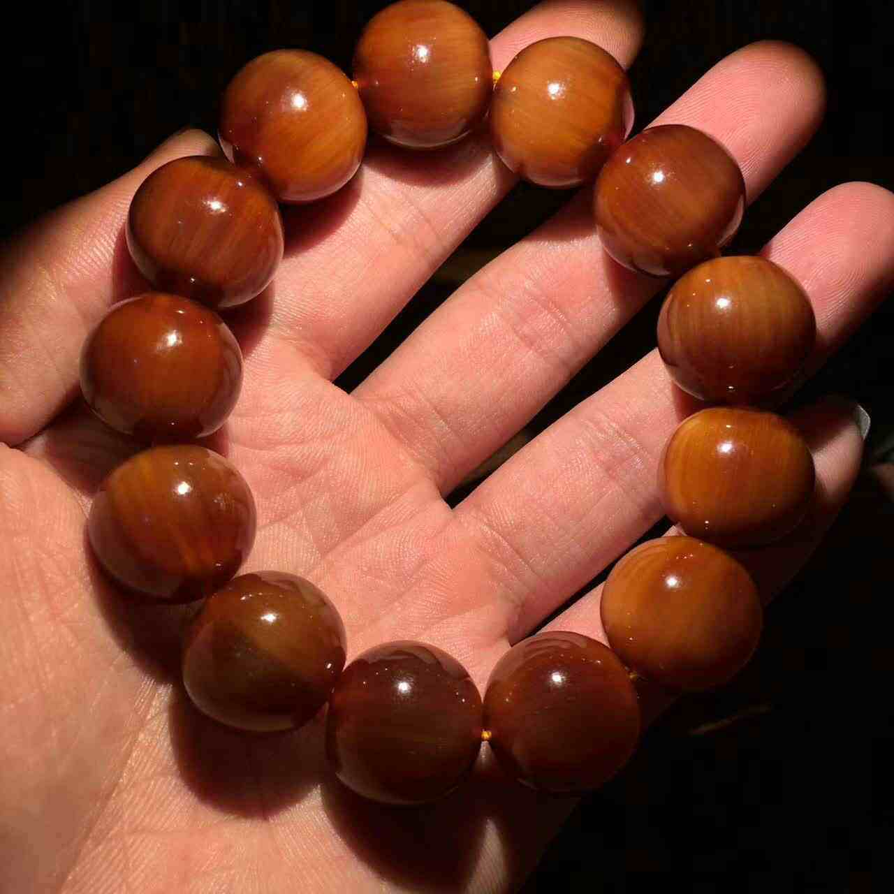 正宗野生生满血山龟甲手串山龟壳红色手链男款手链