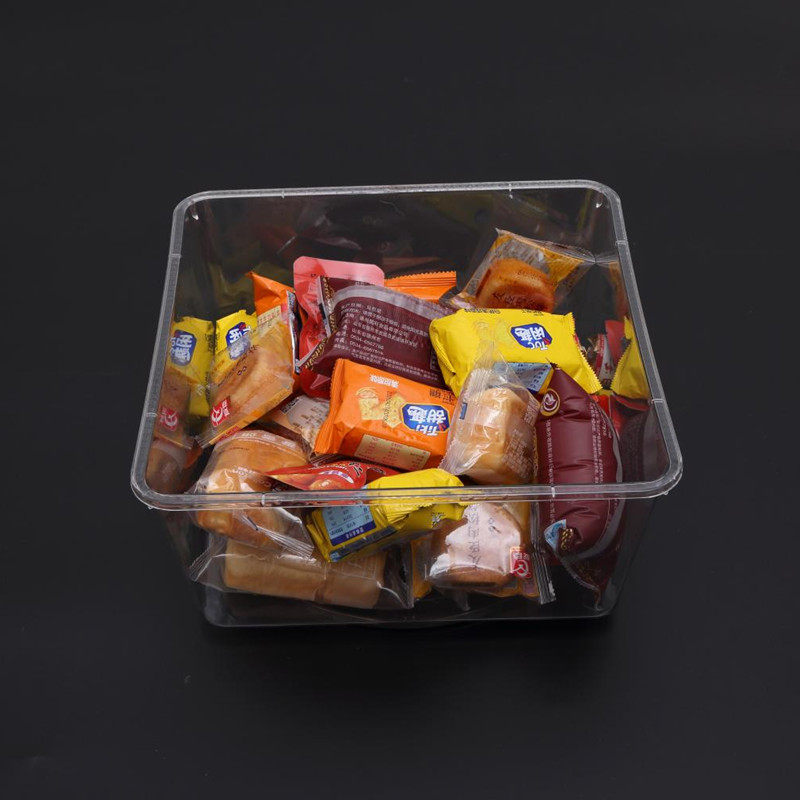 食物收纳盒透明方形食品盒散称糖果干果盒休闲食品保鲜盒零食超市
