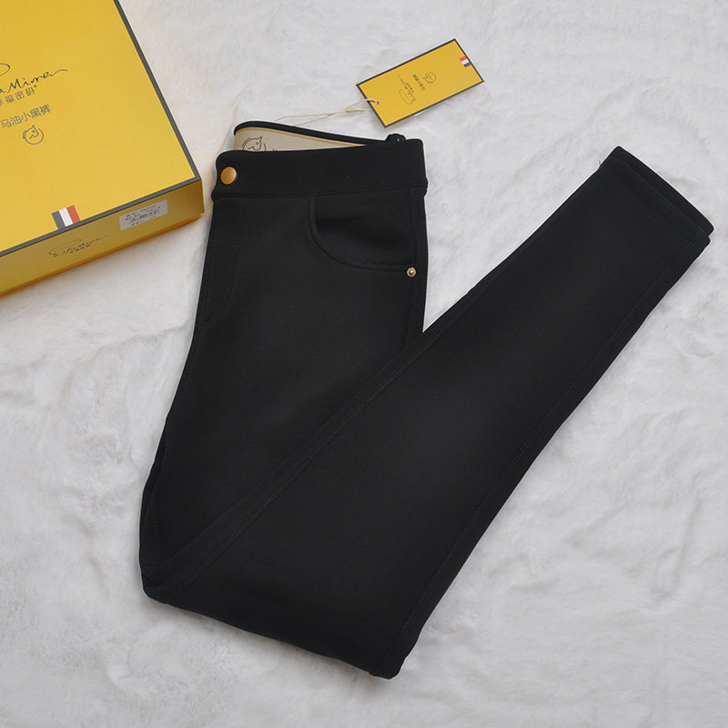 马油小黑裤加加厚外穿打底底裤女士高腰紧身打底裤