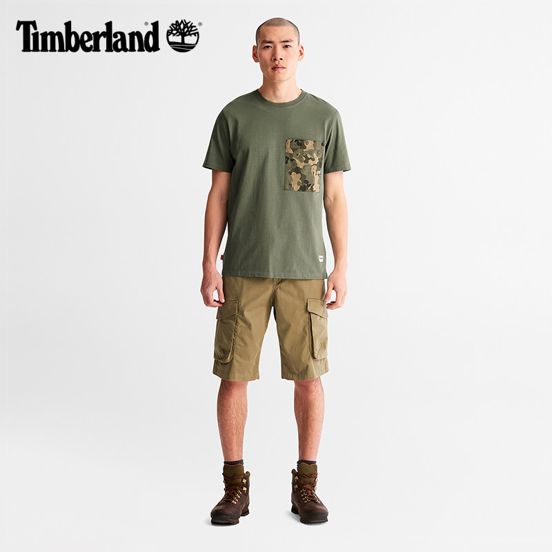 timberland添柏岚官方男装夏季新款短袖休闲口袋a61m1户外休闲衣