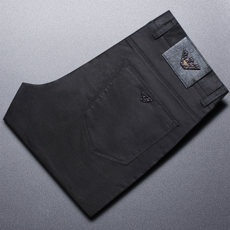 2022春夏新款天丝休闲裤男薄款中年简约百搭韩版直筒修身弹力长裤