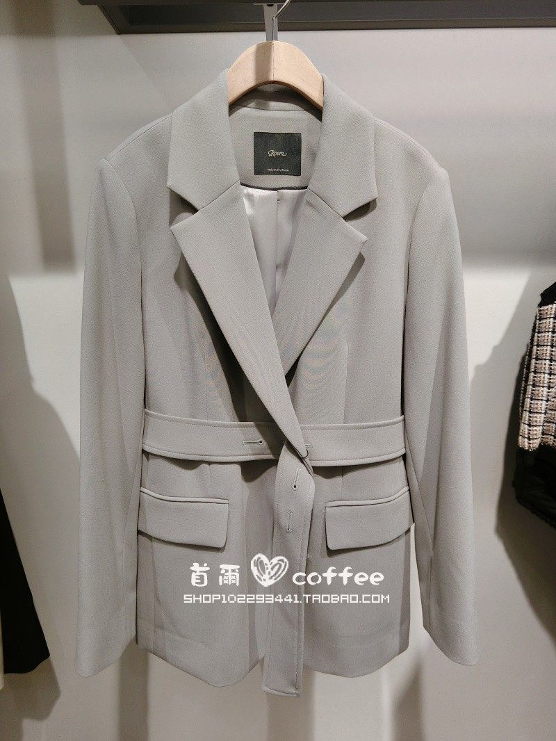 折扣韩国专柜代购roem21年春韩版淑女气质百搭西装