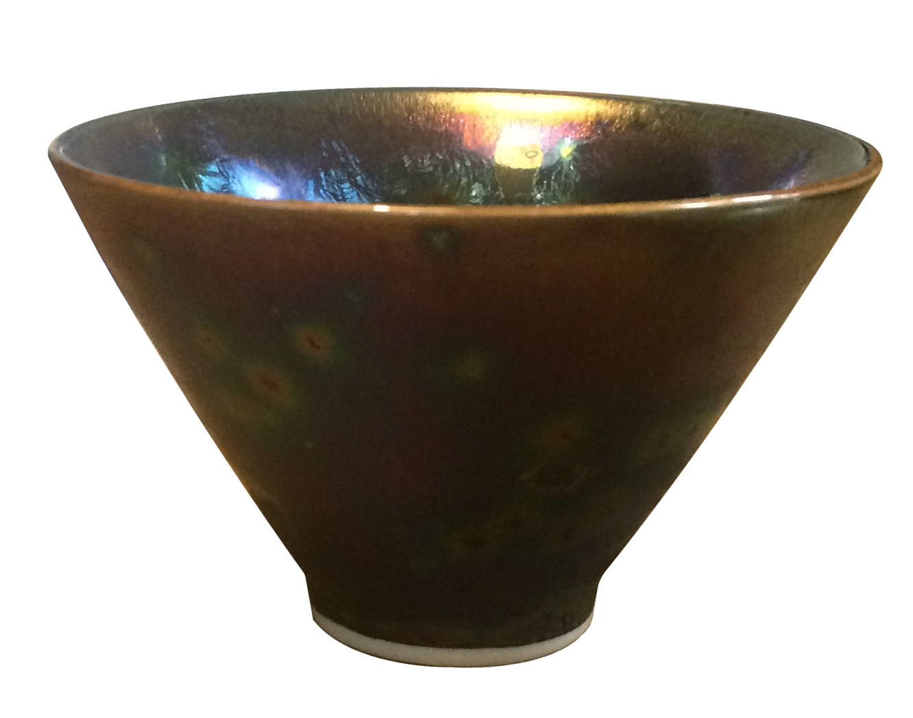 日本幸山窑 天目瓷 经典器型 高温柴烧曜变 孔雀釉 斗笠杯 品茗杯