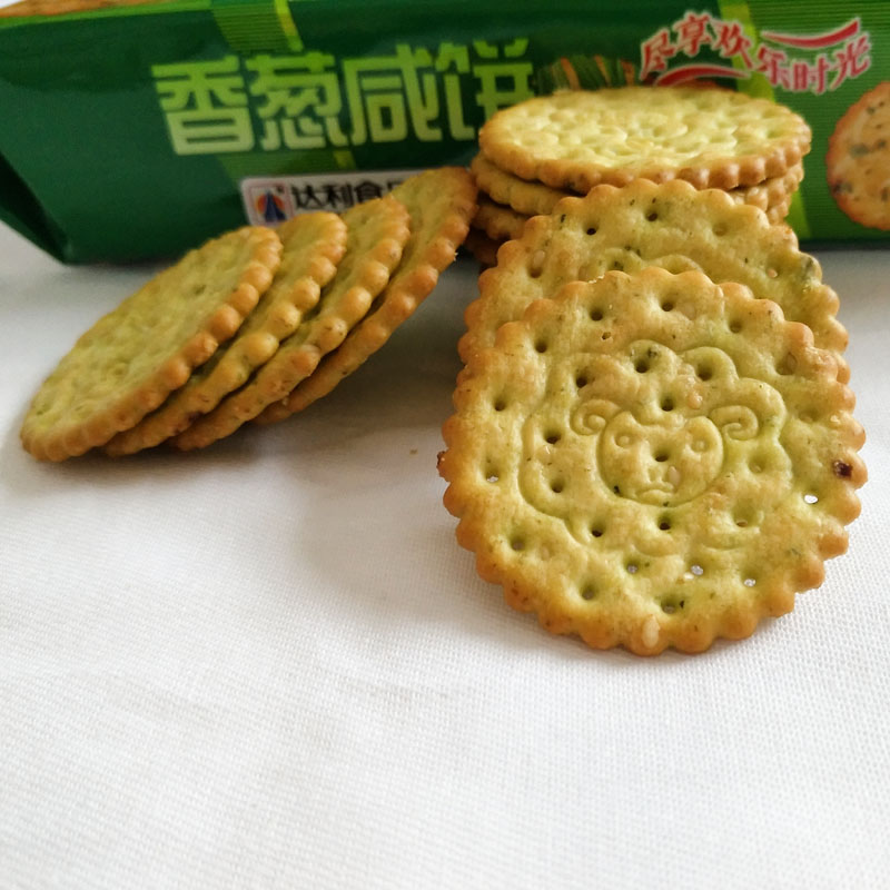 好吃点香葱咸饼130g10袋零食咸味薄脆饼干下午茶薄脆饼干