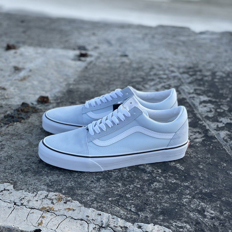 白菜vansoldskool天蓝色翻毛帆布低帮男女休闲运动休闲鞋