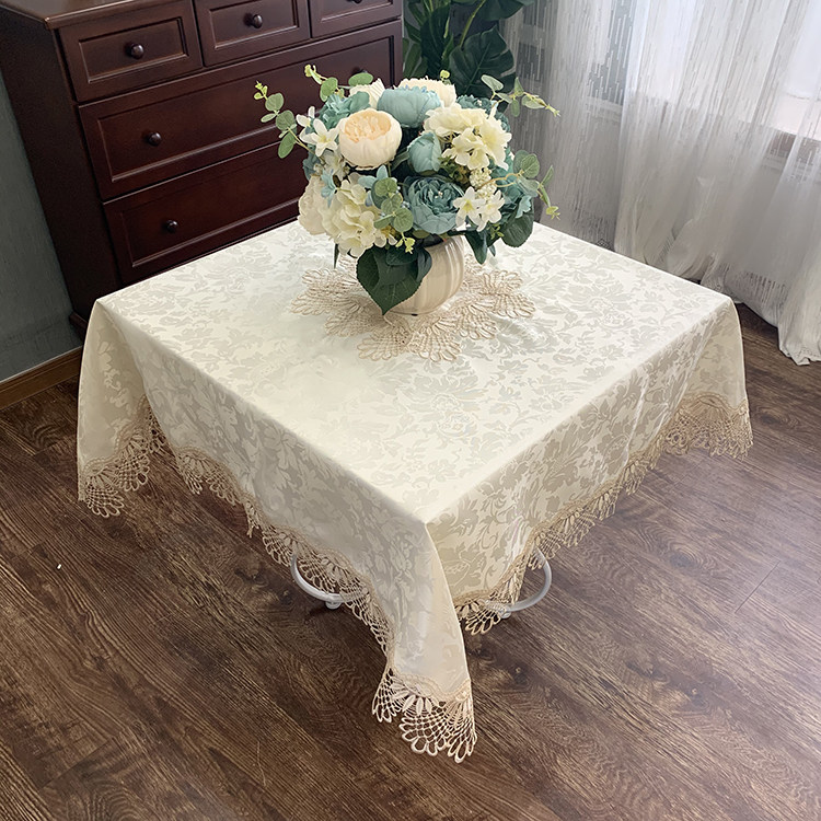 桌布欧式茶几正方形布艺餐桌麻将方桌布八仙桌台布桌布