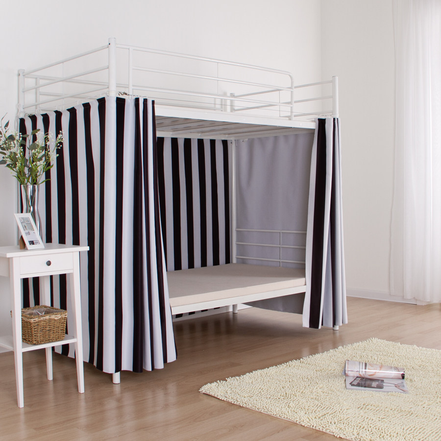 遮光宿舍物理帘子布帘子上铺床帘加厚黑色上下床床幔