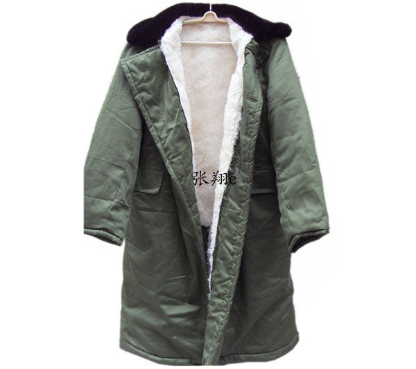 87式羊毛大衣正品羊皮一体军大衣男士棉大衣保暖防寒服值夜班大衣