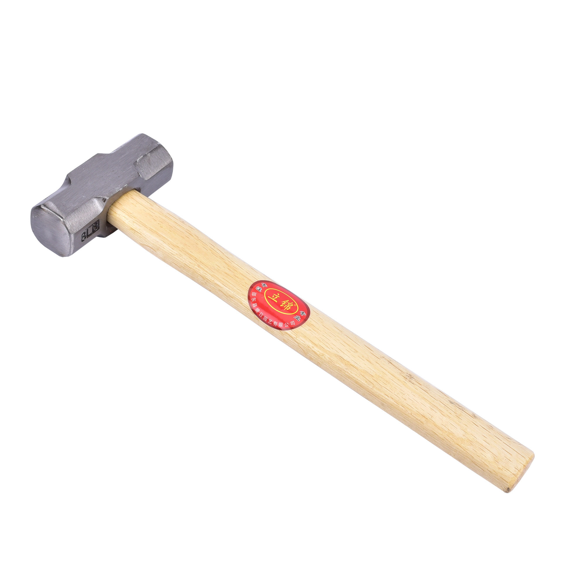 青冈硬度耐用高耐用淬火锻造木柄锤子防震建筑石工锤