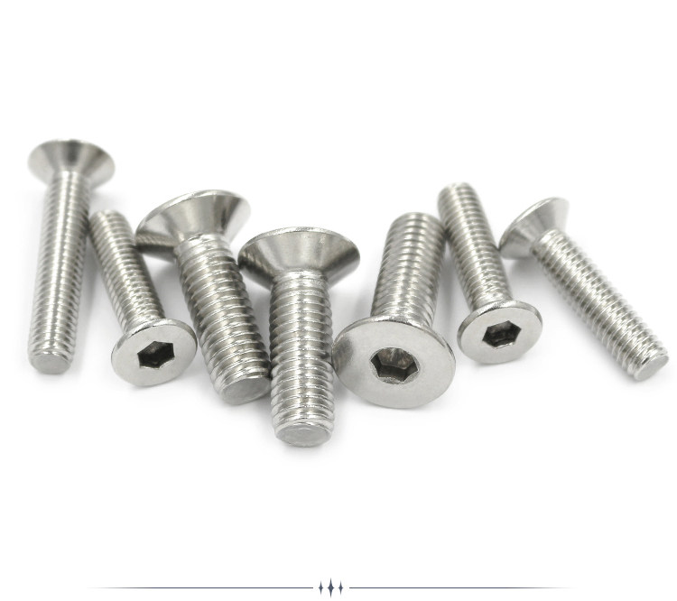 din7991不锈钢平头六角螺丝沉头螺栓平杯m2m25m3m4m5系列螺栓