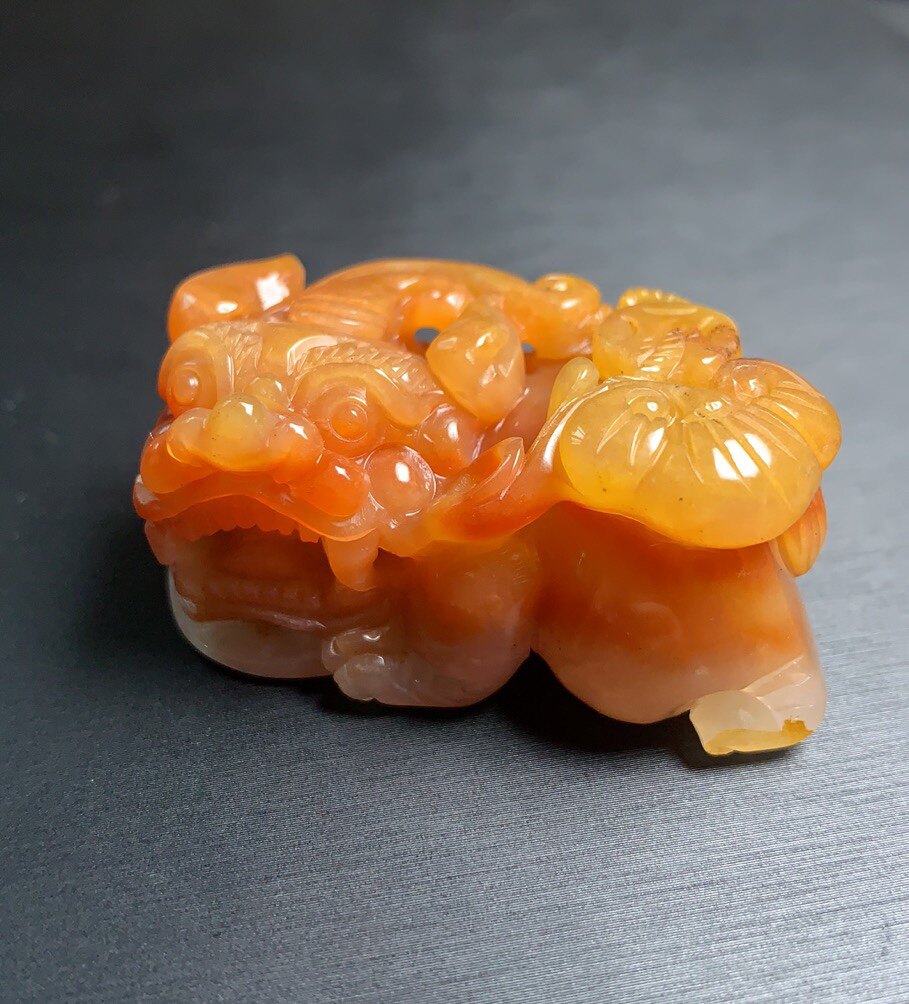 天然玉石黄龙霸王貔貅手把大号吊坠挂件男女颈饰