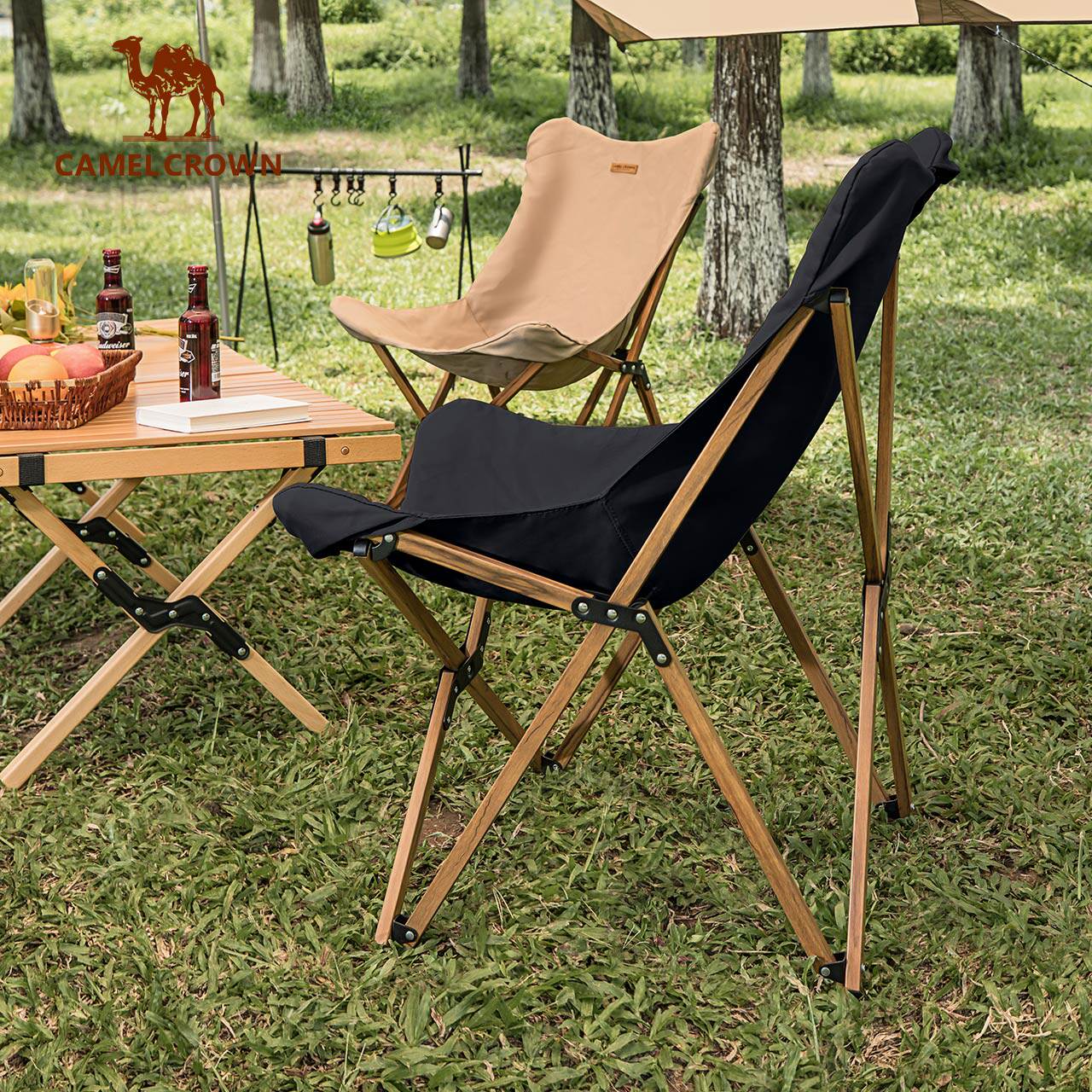 骆驼户外露营椅子便携式折叠野营休闲钓鱼凳子户外椅子凳子