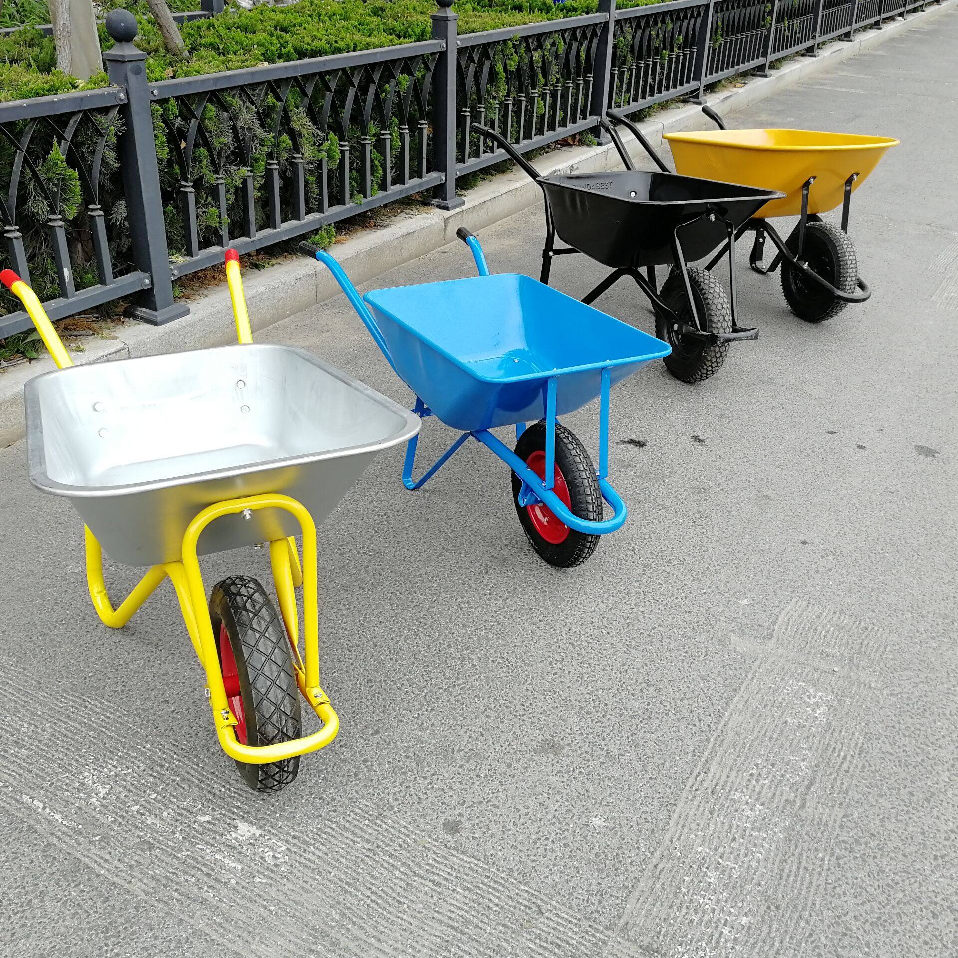 老虎农用斗车单轮推车建筑工地手推车独轮车车载平板手推车