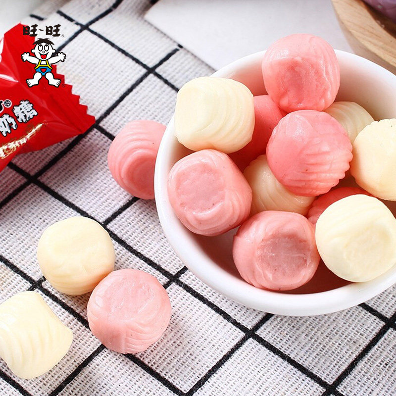 旺仔旺旺牛奶糖原味草莓42g奶糖散装混合合口味喜糖