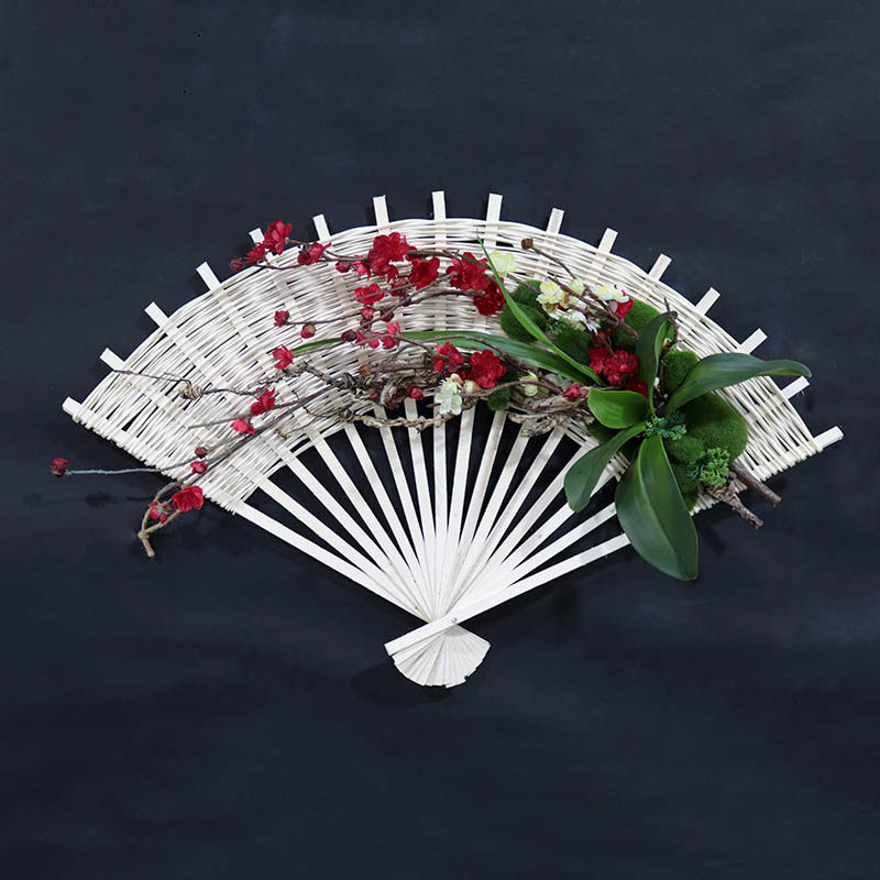 花艺仿真扇子扇面东方式墙面装饰家居饰品壁饰