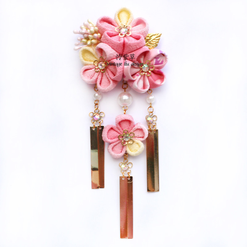 和风diy头饰lolita发饰步摇汉服头饰古风步摇日式发夹日系配饰