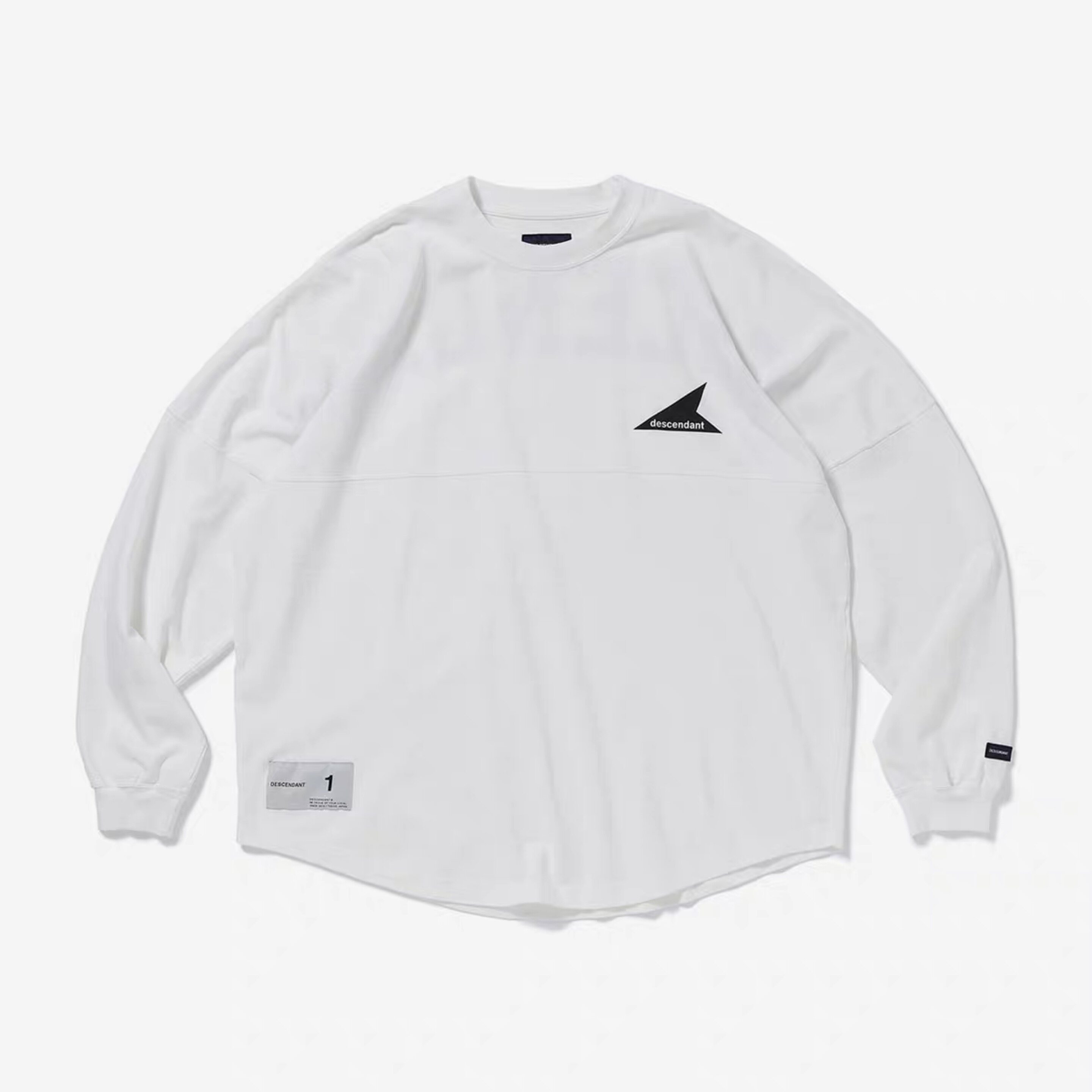 正确版descendant 19ss多色长袖背后字母大logo情侣ins西山彻同款