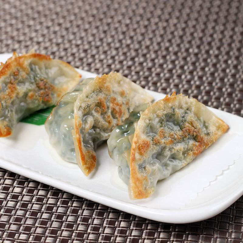 港式韭菜煎饺广东早茶点心茶楼大个饺子广式水饺