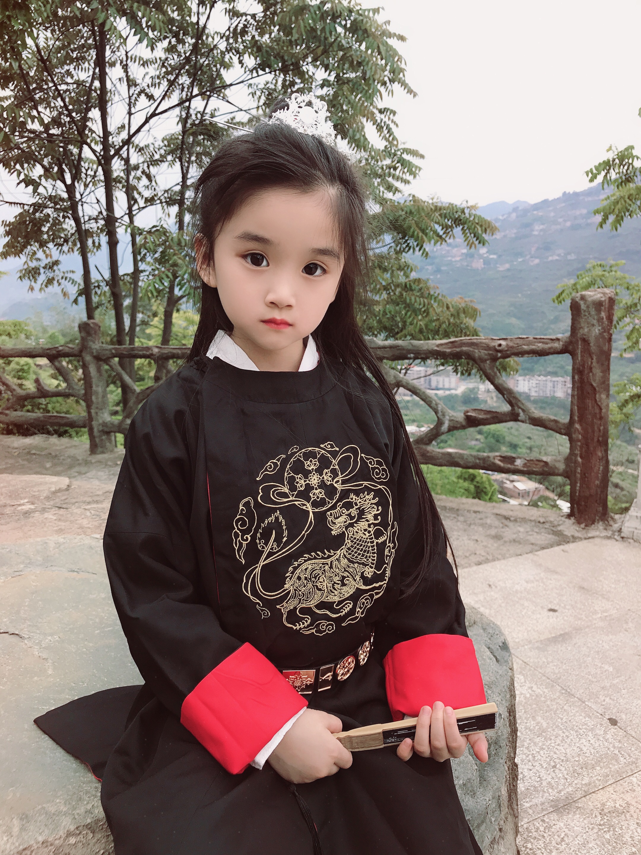 汉服归源童装儿童圆领古装公子小男孩宝宝传统唐装