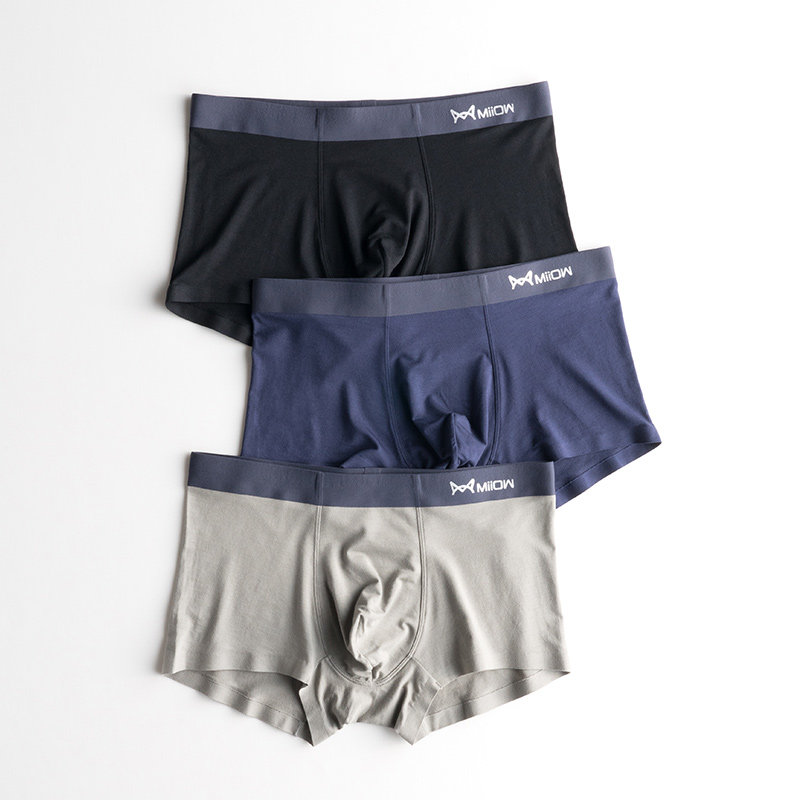 猫人40支莫代尔内裤夏季薄款透气平角裤头夏天男平角内裤