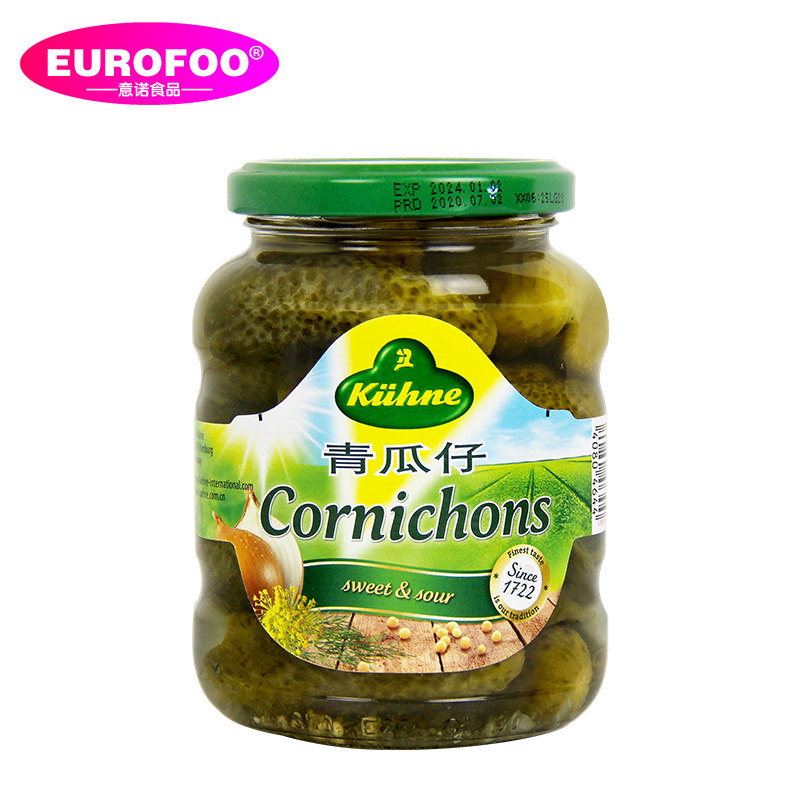 黄瓜冠利瓜仔330g俄式汉堡香肠酱菜下饭配菜酱菜