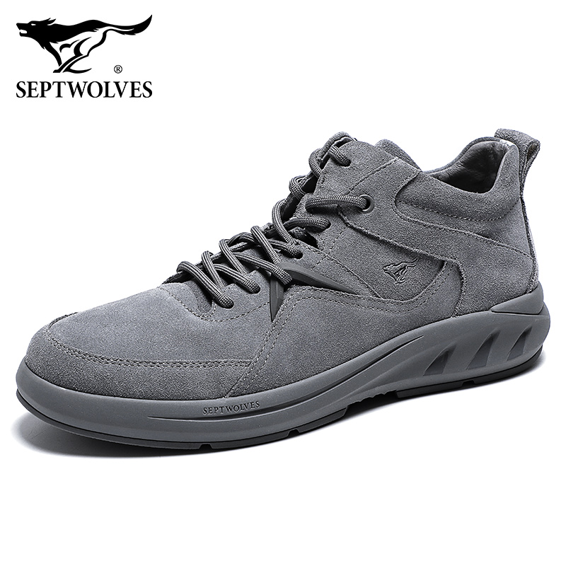工装七匹狼男鞋夏季休闲鞋英伦防滑男士户外真皮工装鞋