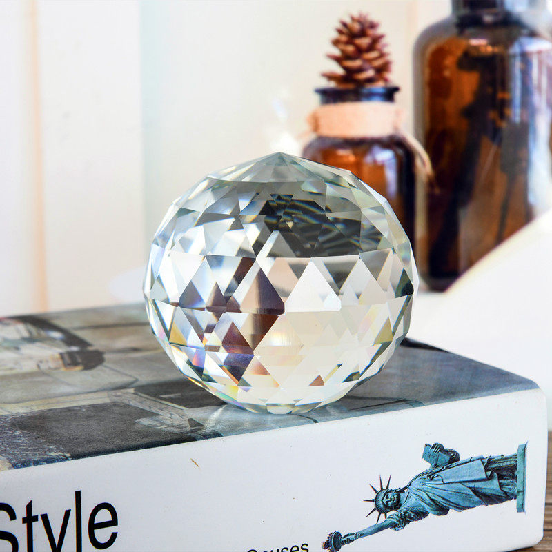 切面水晶球多面美甲珠宝柜台房间装饰道具儿童摆件
