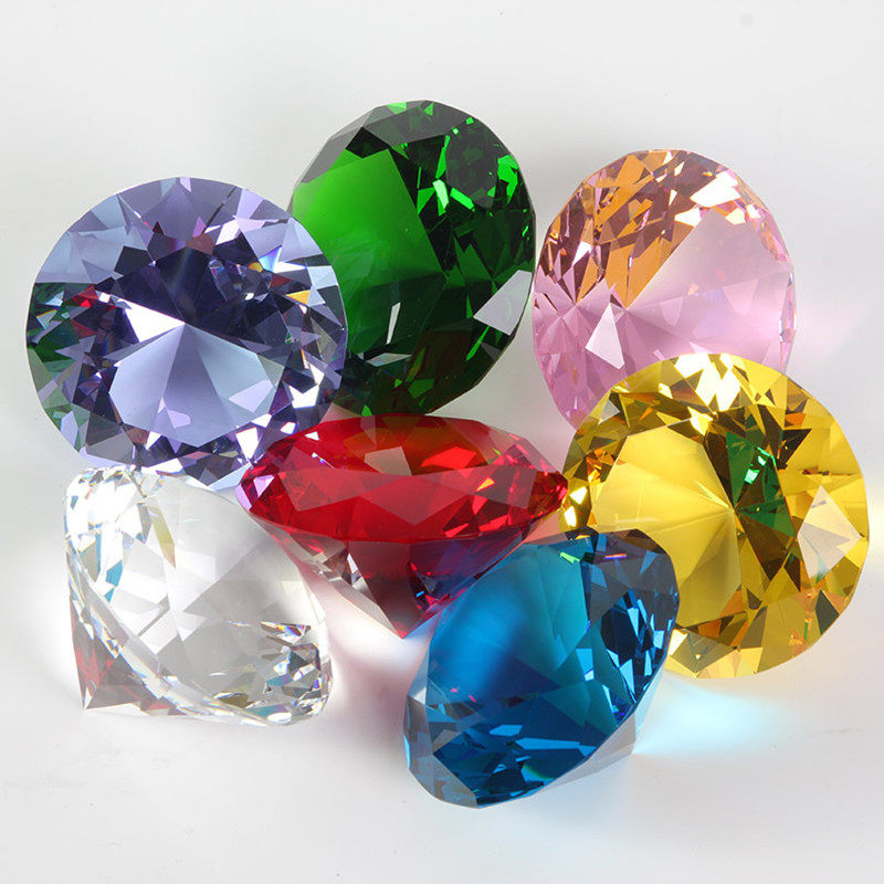 水晶玻璃钻石儿童七彩宝石玩具柜台装饰品摆件摆件