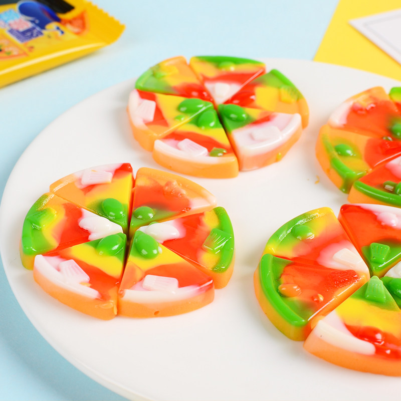 儿童网红汉堡软糖披萨橡皮糖大袋果汁qq糖混传统糖果