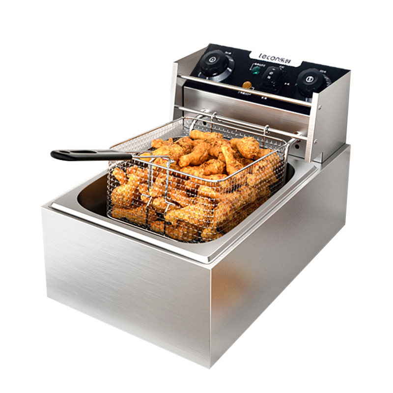 lecon乐创电炸油炸锅商用双缸炸串机油条机油炸机商用炸锅