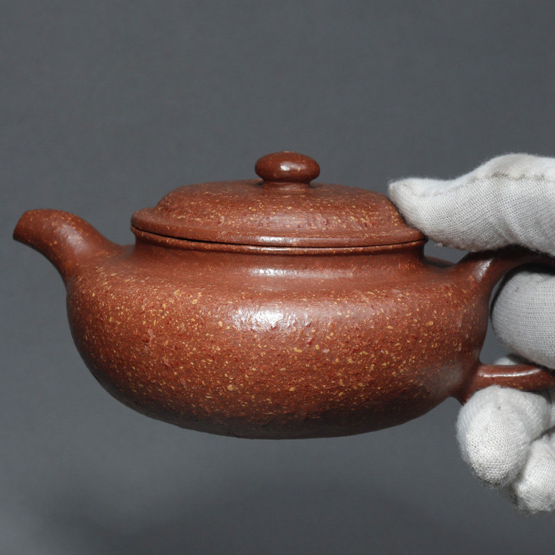 宜兴宜兴紫砂紫砂壶纯全手工粗砂原矿红降坡泥家用茶壶