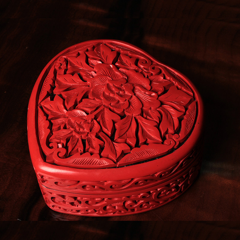 扬州漆器厂手工艺中国特色外事出国留学礼品老外剔红红雕摆件