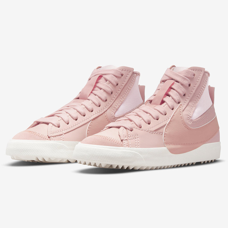 nike耐克粉色女鞋春秋新款blazermid开拓开拓者板鞋